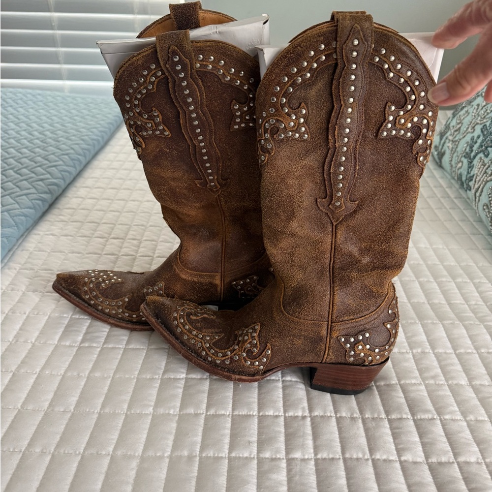 Old Gringo Brown Studded Heeled Boots - Picture 16 of 16